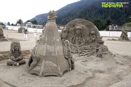 Очень красивые скульптуры из песка
