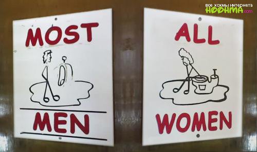 Креативные обозначения туалетов