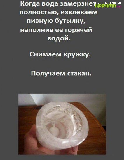 Как сделать стакан изо льда