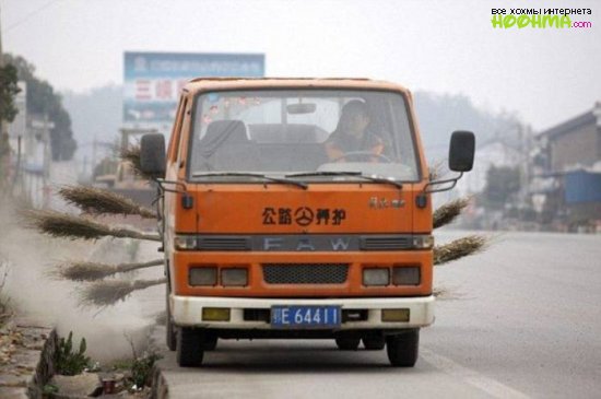 Уборка улиц в Китае